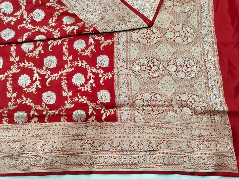 Pure silk kataan hendloom mina alfi tilfi work alowar beautiful banarasi silk saree  uploaded by business on 7/24/2023
