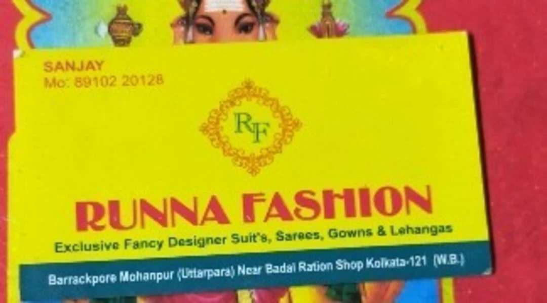 Visiting card store images of Runna Fashion