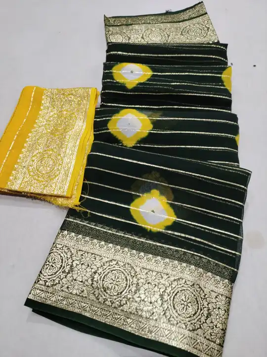 *®️🛒EXCLUSIVE COLLECTION 🛒®️*
🌹🌹🌹🌹🌹🌹🌹🌹🌹🌹🌹🌹🌹🌹🌹🌹
😍 Pure jorget Jari Fabric Saree 🥻 uploaded by Gotapatti manufacturer on 7/25/2023