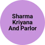 Business logo of Sharma kriyana and parlor