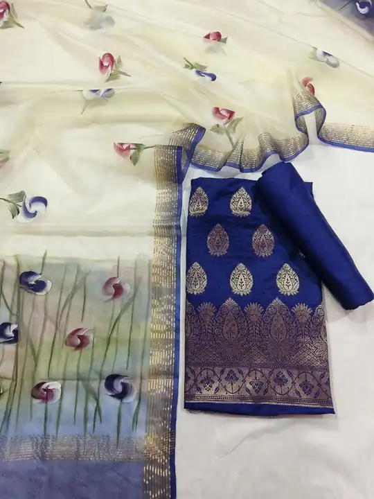 Banarasi suit kora organza  uploaded by Shoaib Ansari S.A. Silk Fabric Vns. on 7/25/2023