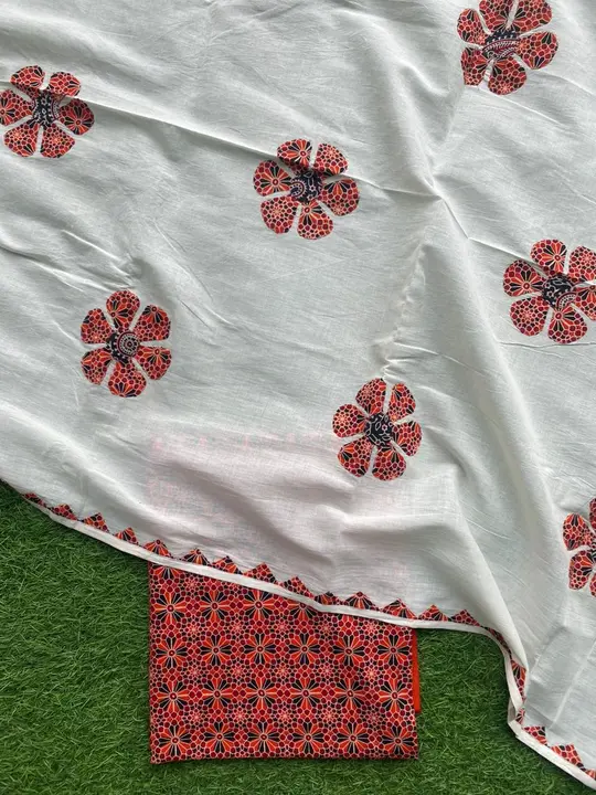 *Mull Cotton Dupatta with Ajrakh Patch and Kurtas Fabrics*

 uploaded by HEMA ART AND CRAFT on 7/25/2023