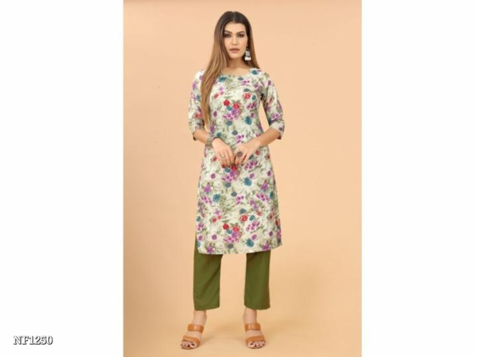 casual printed straight kurti. uploaded by I. R. FASHION on 7/25/2023