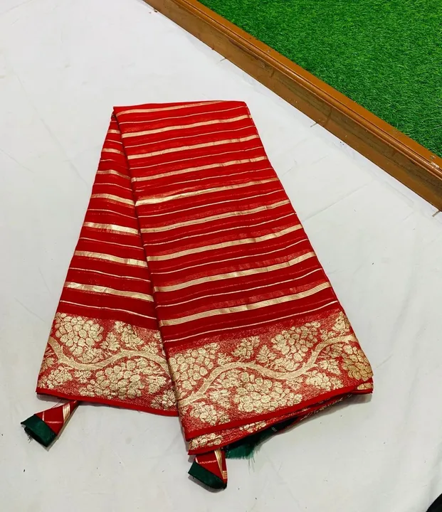 *New Arrival*

Pure Viscose Georgette with Zari Lining in Full Saree Jecard border Pure Saree With A uploaded by Marwadi Businessmen on 7/25/2023