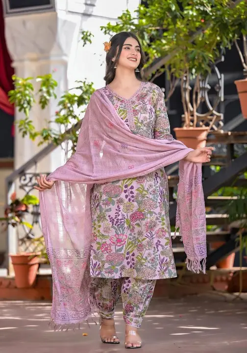 Kurta pant and dupatta set  uploaded by Aleexa Outlet on 7/25/2023