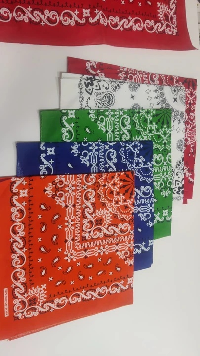 Factory Store Images of Manufacturing of printed Handkerchief bandana