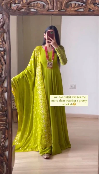Sukhkrta Clothing Georgette Anarkali dress  uploaded by Sukhkrta clothing  on 7/25/2023