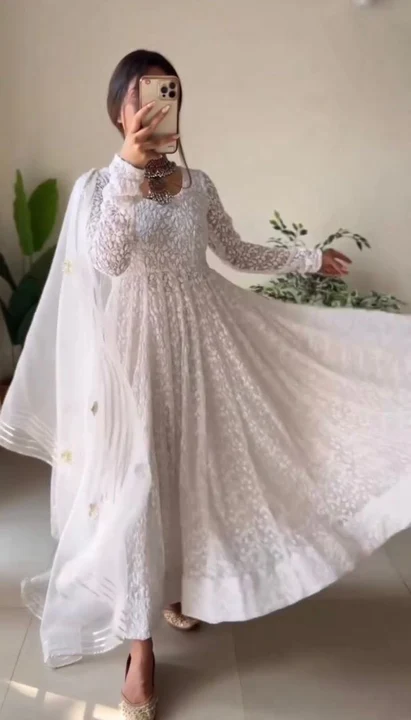 Sukhkrta Georgette
Anarkali Gown  uploaded by Sukhkrta clothing  on 7/25/2023