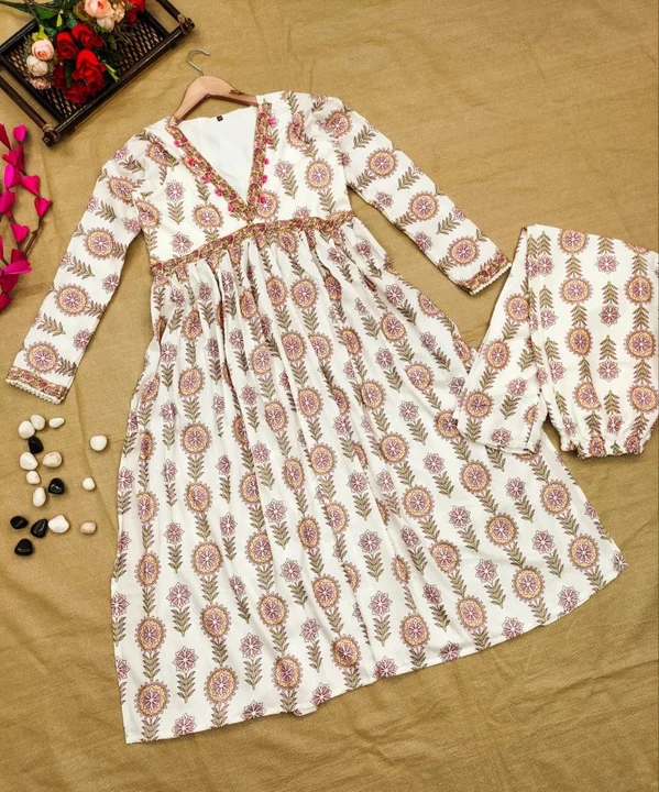 Sukhkrta Muslin Cotton Anarkali Gown  uploaded by Sukhkrta clothing  on 7/25/2023