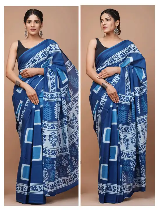 Pure Cotton Mulmul Saree With blouse Piece  uploaded by SHREE GOVIND COLLECTION on 7/25/2023
