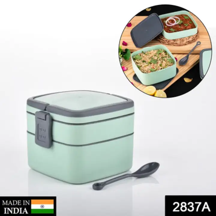 2837A GREEN DOUBLE-LAYER PORTABLE LUNCH BOX STACKABLE WITH... uploaded by DeoDap on 7/25/2023