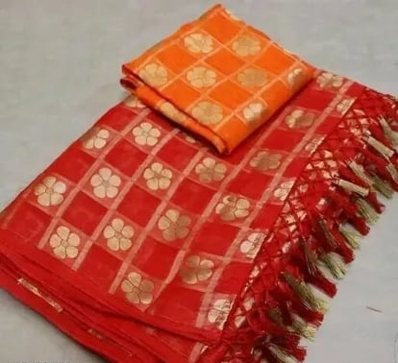 Classic Poly Crepe Jacquard Saree with Blouse piece uploaded by business on 7/25/2023