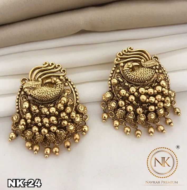 Golden Earrings  uploaded by Glitzy Designz on 7/25/2023