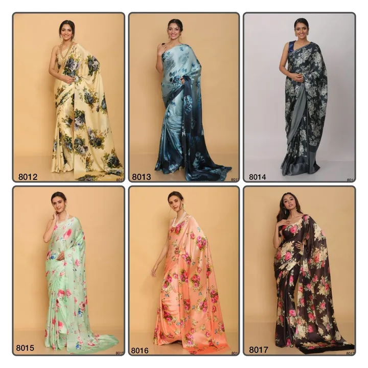 Fancy sarees (8012 to 8017) uploaded by Varun prints on 7/25/2023