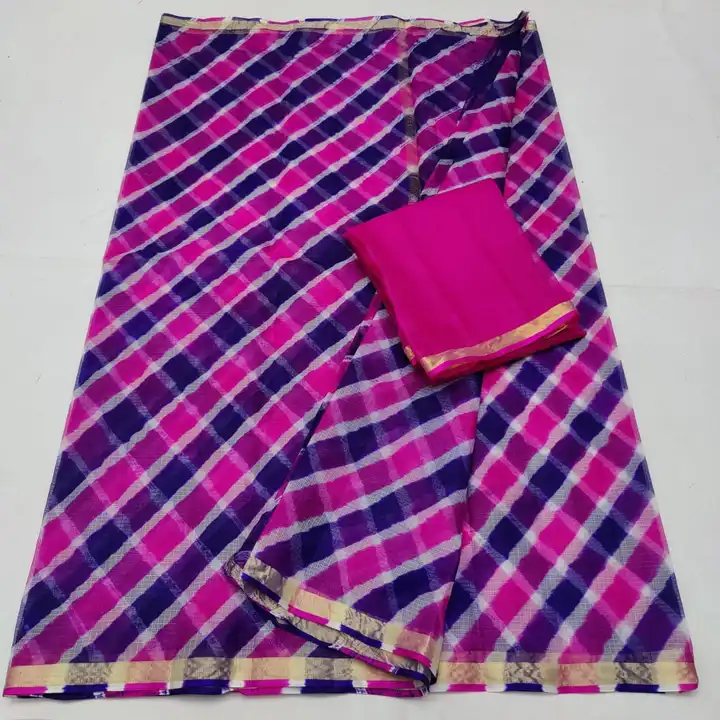 Pure Kota cotton lehriya saree uploaded by Ansari Handloom on 7/25/2023