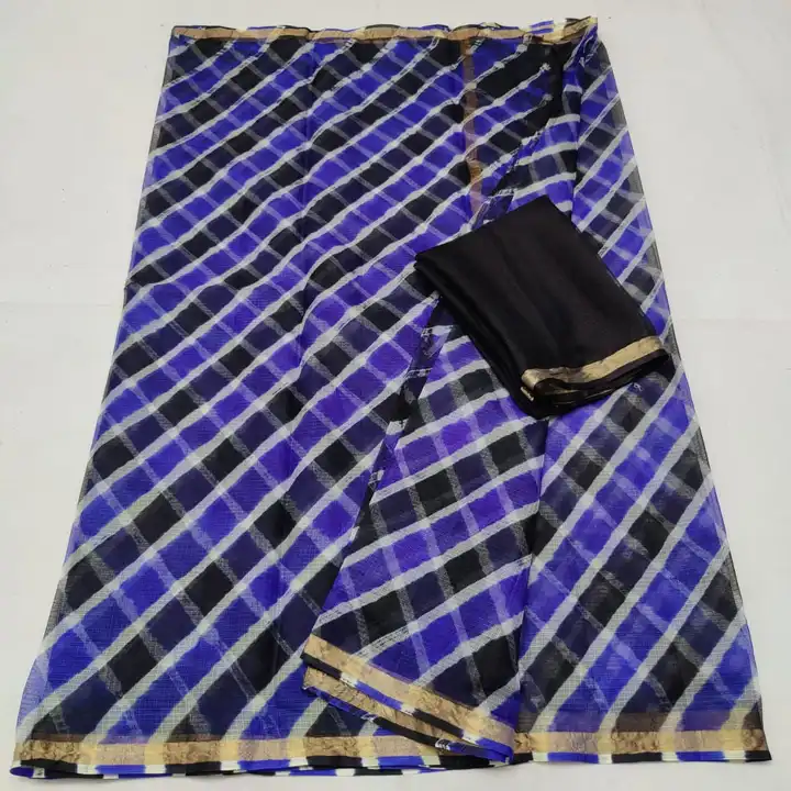 Pure Kota cotton lehriya saree uploaded by Ansari Handloom on 7/25/2023