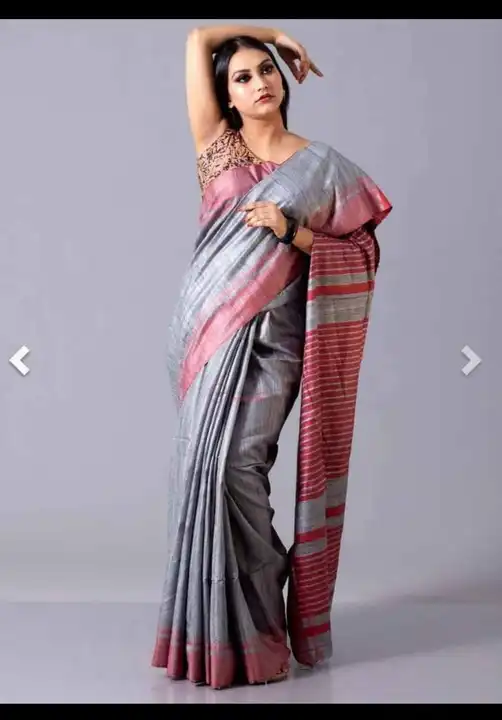 Exclusive pure tassar ghichcha sarees with colour border uploaded by Z A Fabrics on 7/25/2023