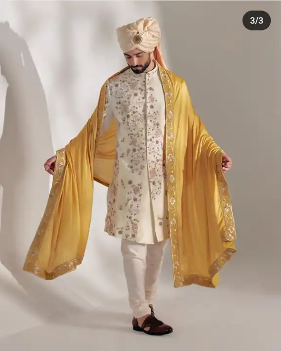 Post image I want 11-50 pieces of Sherwani at a total order value of 10000. Please send me price if you have this available.