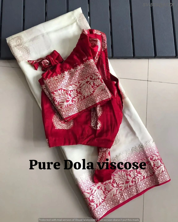 Pure viscose dola saree uploaded by Suyukti fab on 7/25/2023