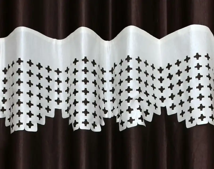 Lasercut plus design curtains 5FT window _set of 1_Brown  uploaded by Home max india on 7/25/2023