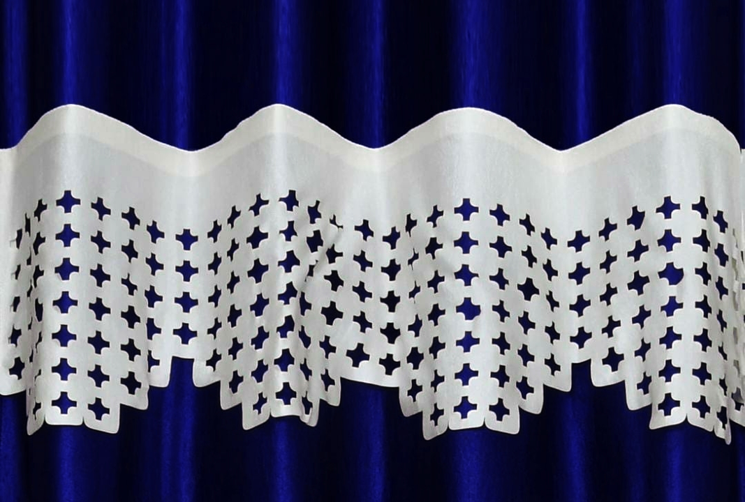 Lasercut plus design curtains 7FT Door_set of 1_Blue uploaded by Home max india on 7/25/2023