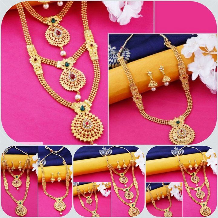 Post image *Catalog Name:* Beautiful Gold Plated Necklace Sets Buy 1 Get 1 Free Vol -1
⚡⚡ Quantity: Only 5 units available⚡⚡
*Details:*
Description: It Has 2 Piece of Necklace, 2 Pair Of Earrings
Material: Alloy 
Size: One Size
Work: Gold Plated, Kundan, Pearl
Designs: 4
💥 *FREE Shipping* 
💥 *FREE COD*
💥 *FREE Return &amp; 100% Refund*
🚚 *Delivery:* Within 7 days
Buy online:
www.shanvicreations.org/Shop19654797/catalogues/beautiful-gold-plated-necklace-sets-buy-1-get-1-free-vol--1/6270782582?e2jtsn