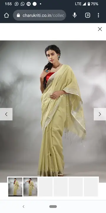 Exclusive cotton slub sarees  uploaded by Z A Fabrics on 7/25/2023