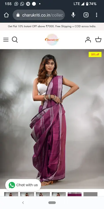 Exclusive cotton slub sarees  uploaded by Z A Fabrics on 7/25/2023