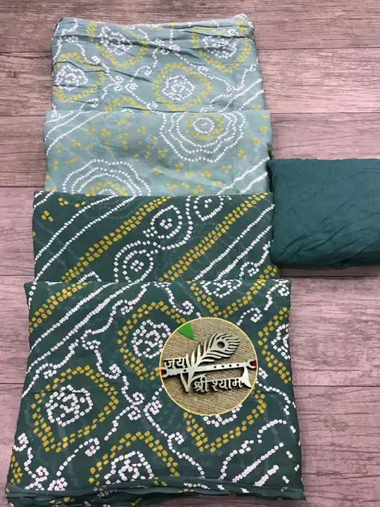 Pure 40 Gram Georgette Fabric bandej sare uploaded by Deepika Designer Saree on 7/25/2023