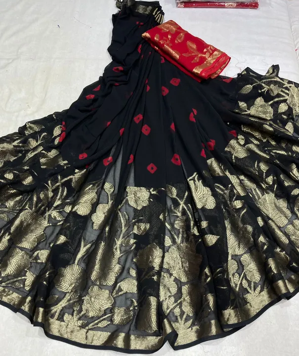 Pure gorjet Fabric golden Jari uploaded by Deepika Designer Saree on 7/25/2023