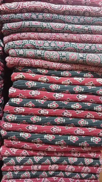 Azrakh with kantha stitch pure cotton fabrics  uploaded by business on 7/25/2023