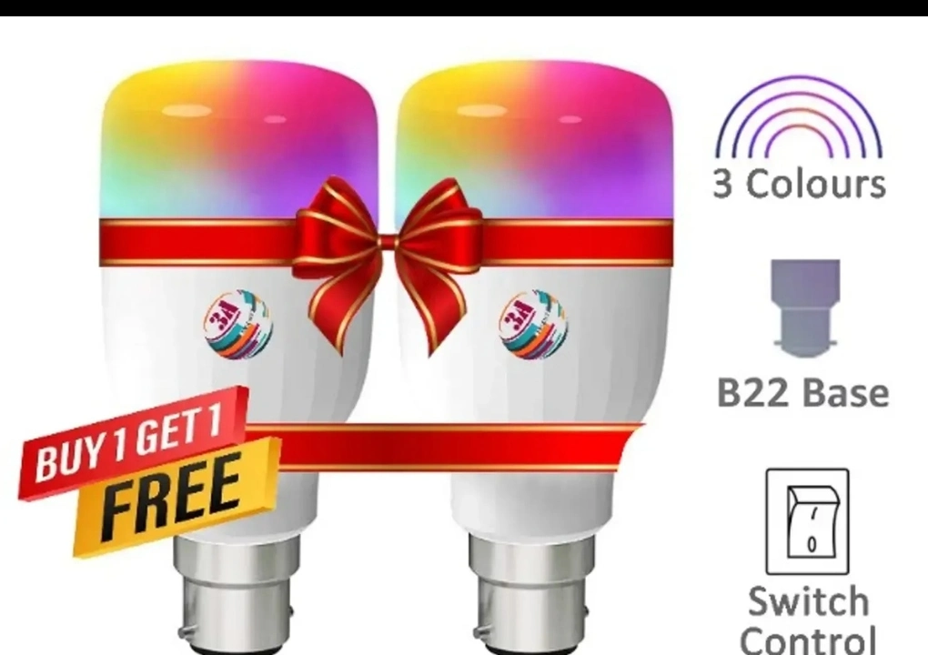 3A BRIGHT 9 Watt B22 Bullet 3-in-1 LED Bulb (Red/Blue/Pink) Buy 1 Get 1 Free uploaded by JALIYAN SALES on 7/25/2023