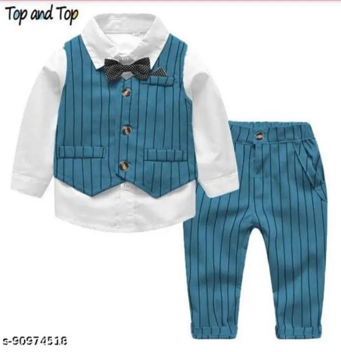 KIDS SET OF WAISTCOAT PANT & SHIRT SET, IDEAL FOR WEDDING, BIRTHDAY & PARTY uploaded by business on 7/25/2023