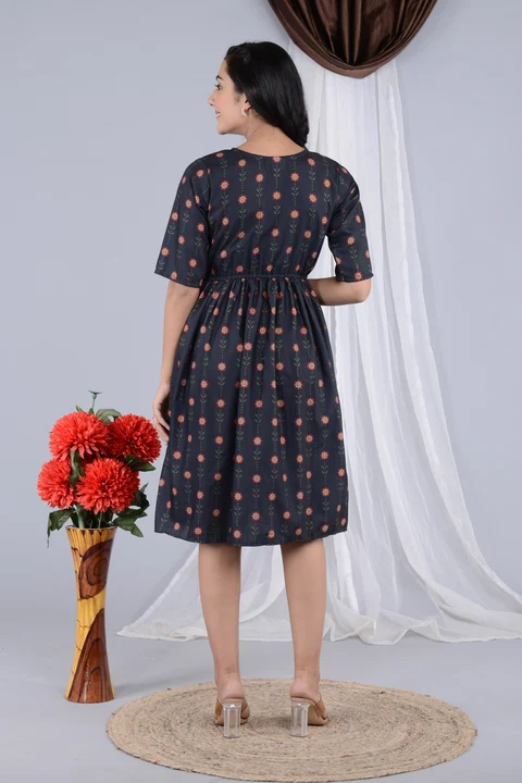 Women's Floral Print Knee Length Dress  uploaded by Mahalakshami Enterprises (Majestykart) on 7/25/2023