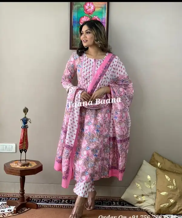 3 pcs kurti with dupatta  uploaded by Rohit creation on 7/25/2023