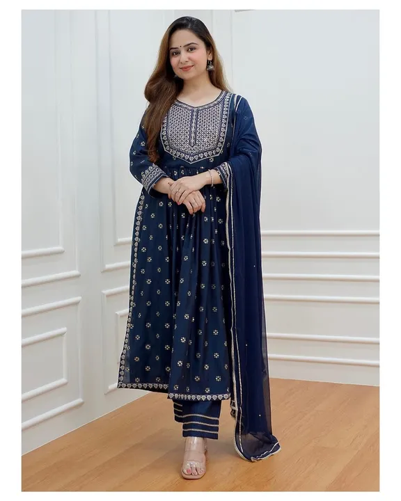 3 pcs kurti with dupatta  uploaded by Rohit creation on 7/25/2023