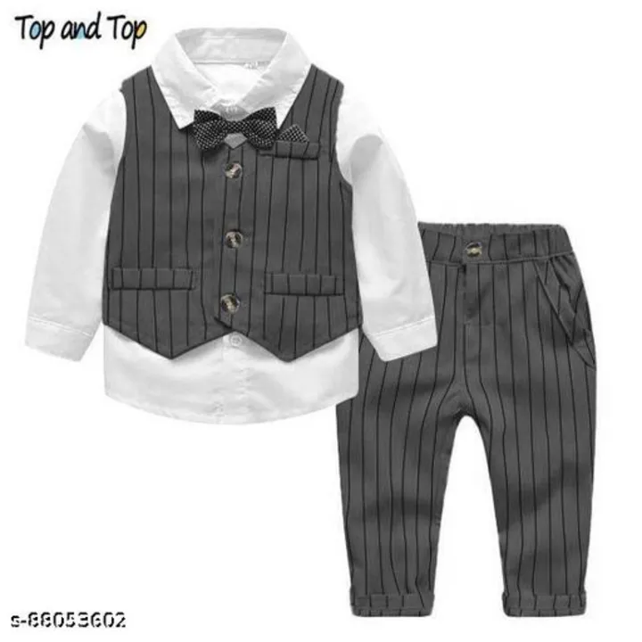 KIDS SET OF WAISTCOAT PANT & SHIRT SET, IDEAL FOR WEDDING, BIRTHDAY & PARTY uploaded by Vans enterprise on 7/25/2023