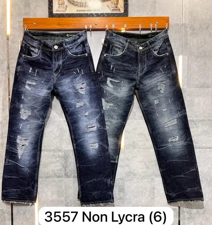 Heavy damage jeans straight fit uploaded by Mayank Enterprise on 7/25/2023