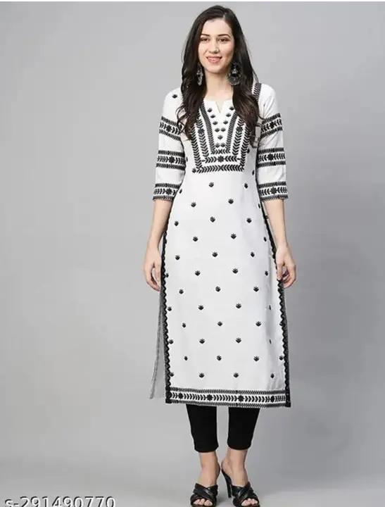White embroidered kurti uploaded by Diljan Alam on 7/25/2023