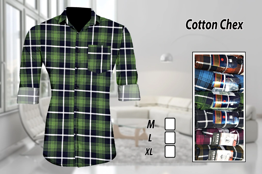 Cotton checks medium quality m l xl  uploaded by Kartik collection on 7/26/2023