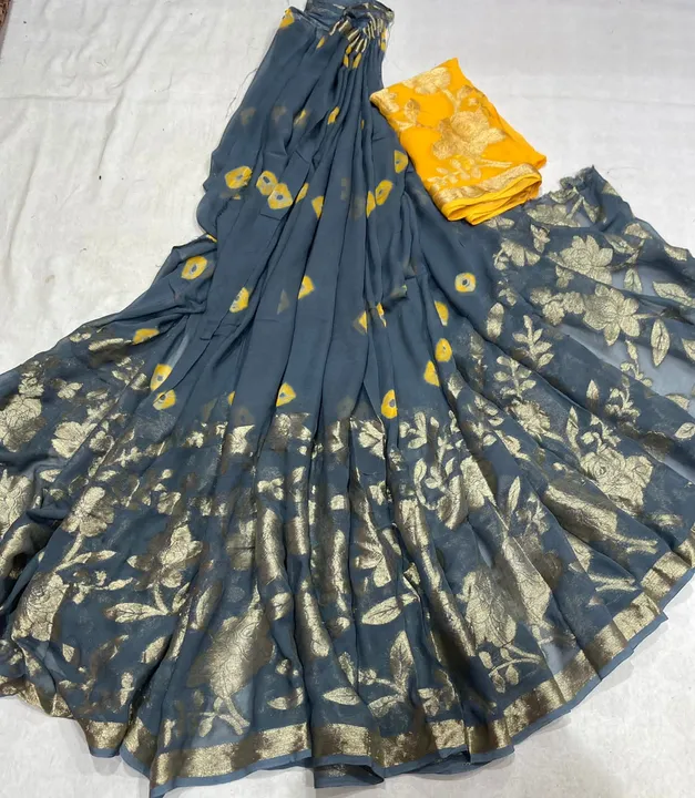 ❤️ *Summerspecialsaree*  

*beautiful color combination Saree for all ladies*

👉keep shopping with  uploaded by Gotapatti manufacturer on 7/26/2023
