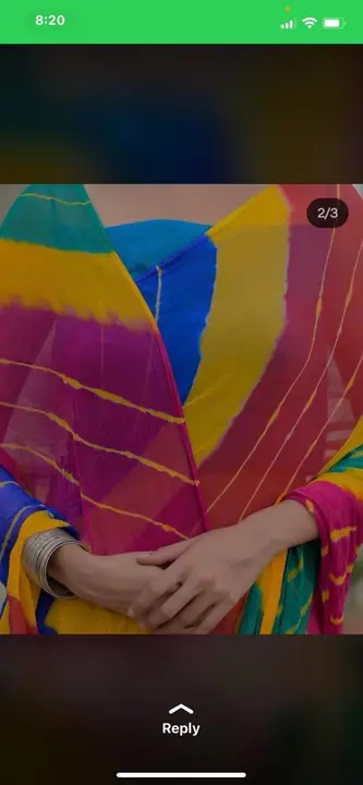 *Wow!!!   One more beautiful nazmin shifon   hend lahriya saree 

🌷  Trendly  beautiful soft Nazmin uploaded by Gotapatti manufacturer on 7/26/2023