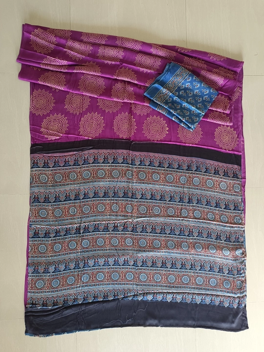 Best cou8 modal silk saree all hand made uploaded by Ajarkh saree on 7/26/2023