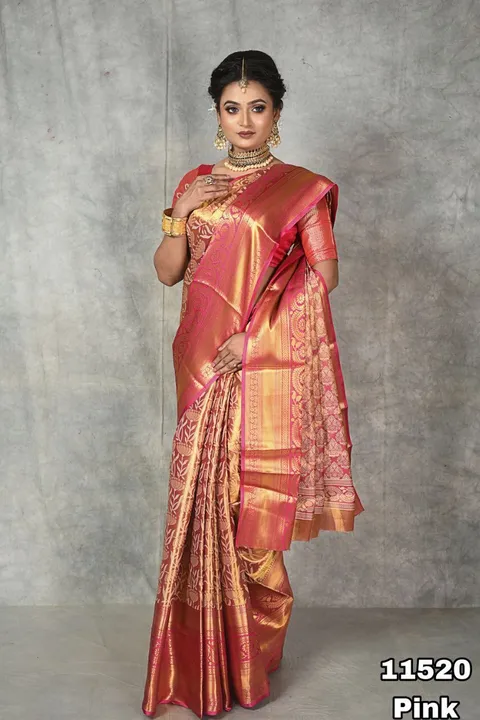 Kanjivaram pattu silk saree uploaded by VARDHAK COLLECTION  on 7/26/2023