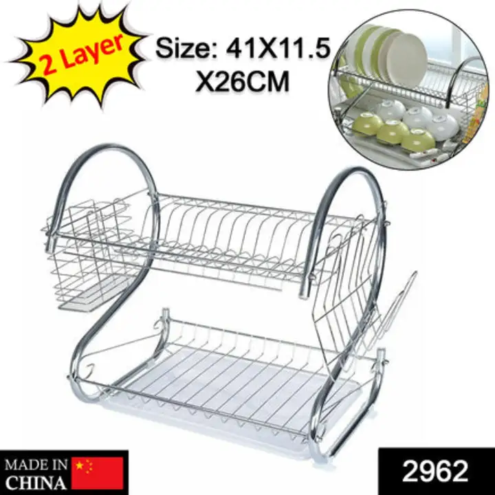 2962 Stainless Steel 2 Layer Kitchen Dish Rack... uploaded by DeoDap on 7/26/2023