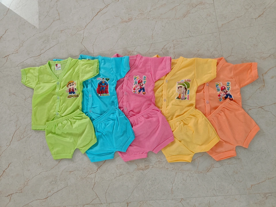 Baby half sleeve top and bottom set - pack of 5 uploaded by business on 7/26/2023