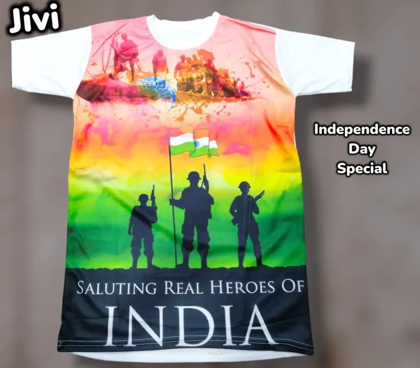 Independence day 15 august sublimation print tshirt uploaded by business on 7/26/2023