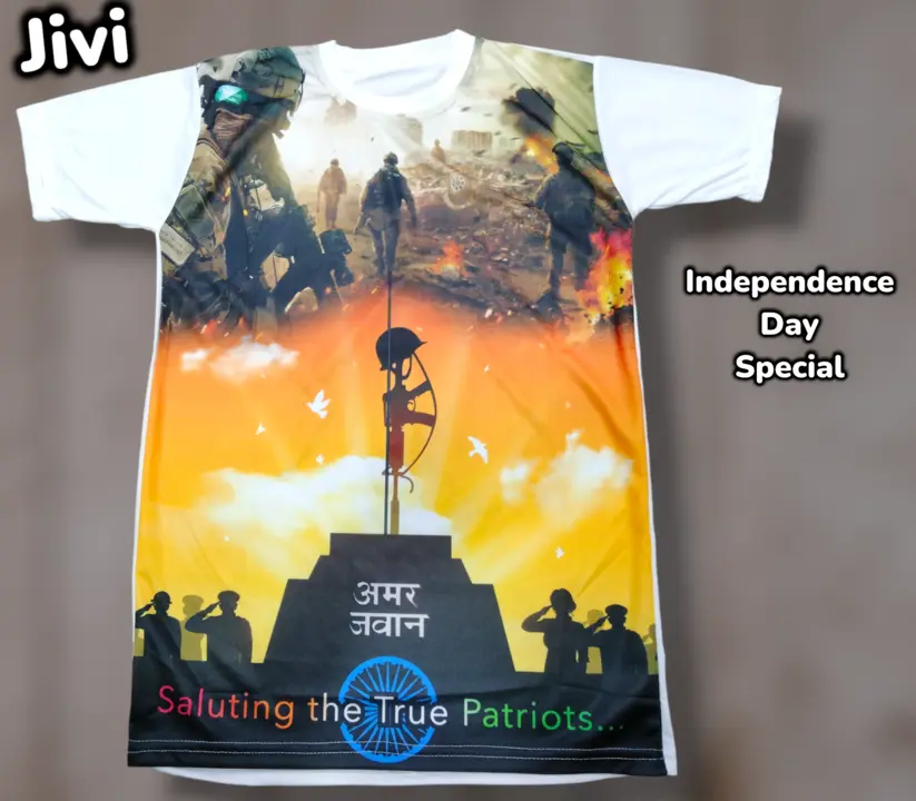 Independence day 15 august sublimation print tshirt uploaded by Bhawna traders on 7/26/2023