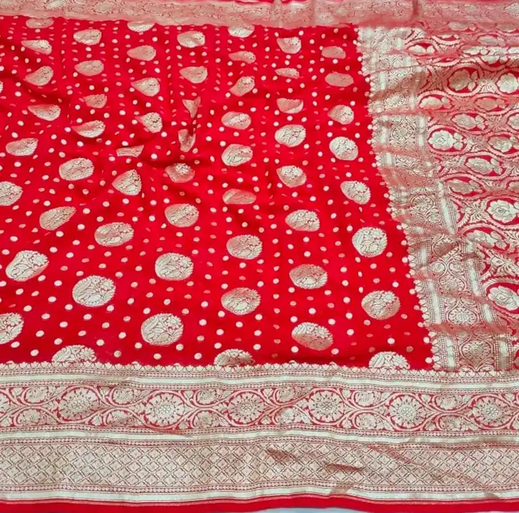 Banarasi handloom dyeable semi Georgette silk saree uploaded by VARDHAK COLLECTION  on 7/26/2023