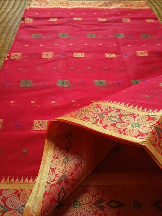 Pure Cotton Tant Saree Without Blouse Piece uploaded by Handloom Craft on 7/26/2023